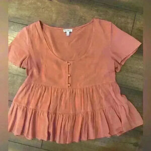 Love Fire babydoll Top. Size small